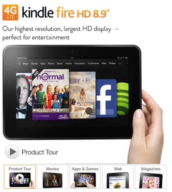※Picture:Screen shot of Kindle's Product Website