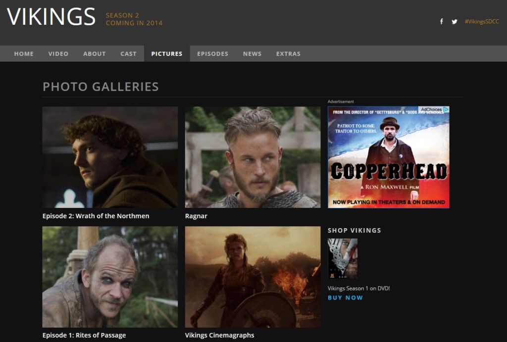 ※Picture:Screen shot of History Channel's official Website